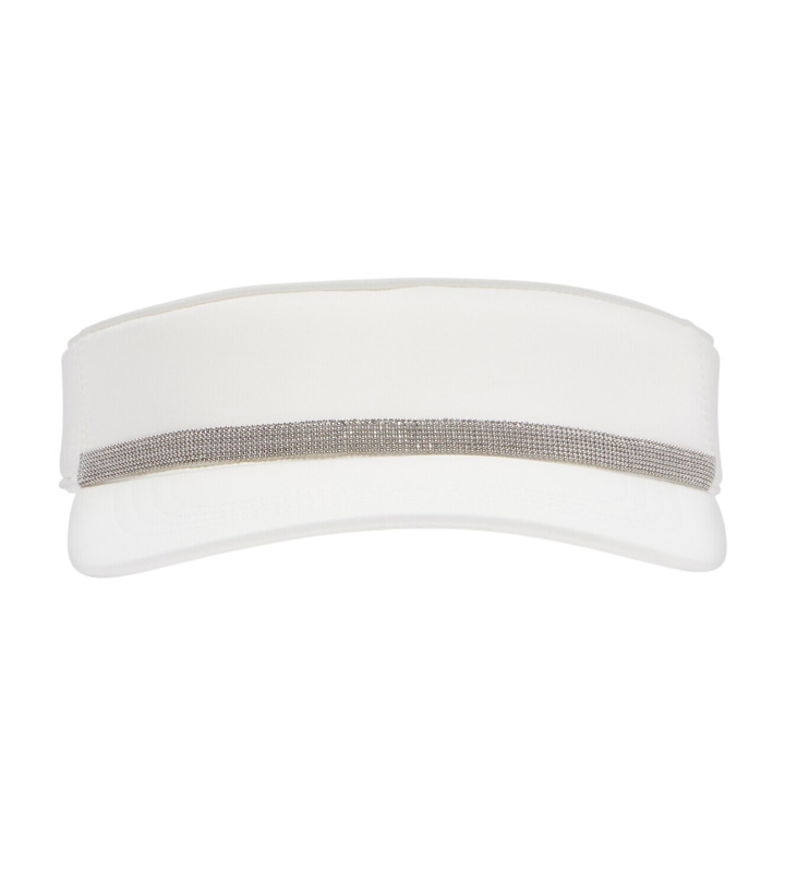 Photo: Brunello Cucinelli Monili leather-trimmed visor
