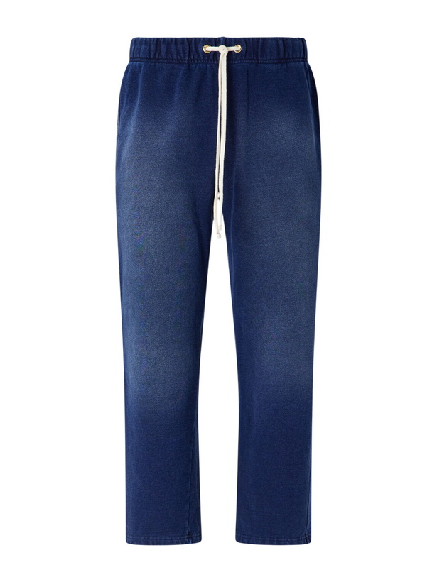 Photo: Les Tien - Straight-Leg Cotton-Fleece Sweatpants - Blue