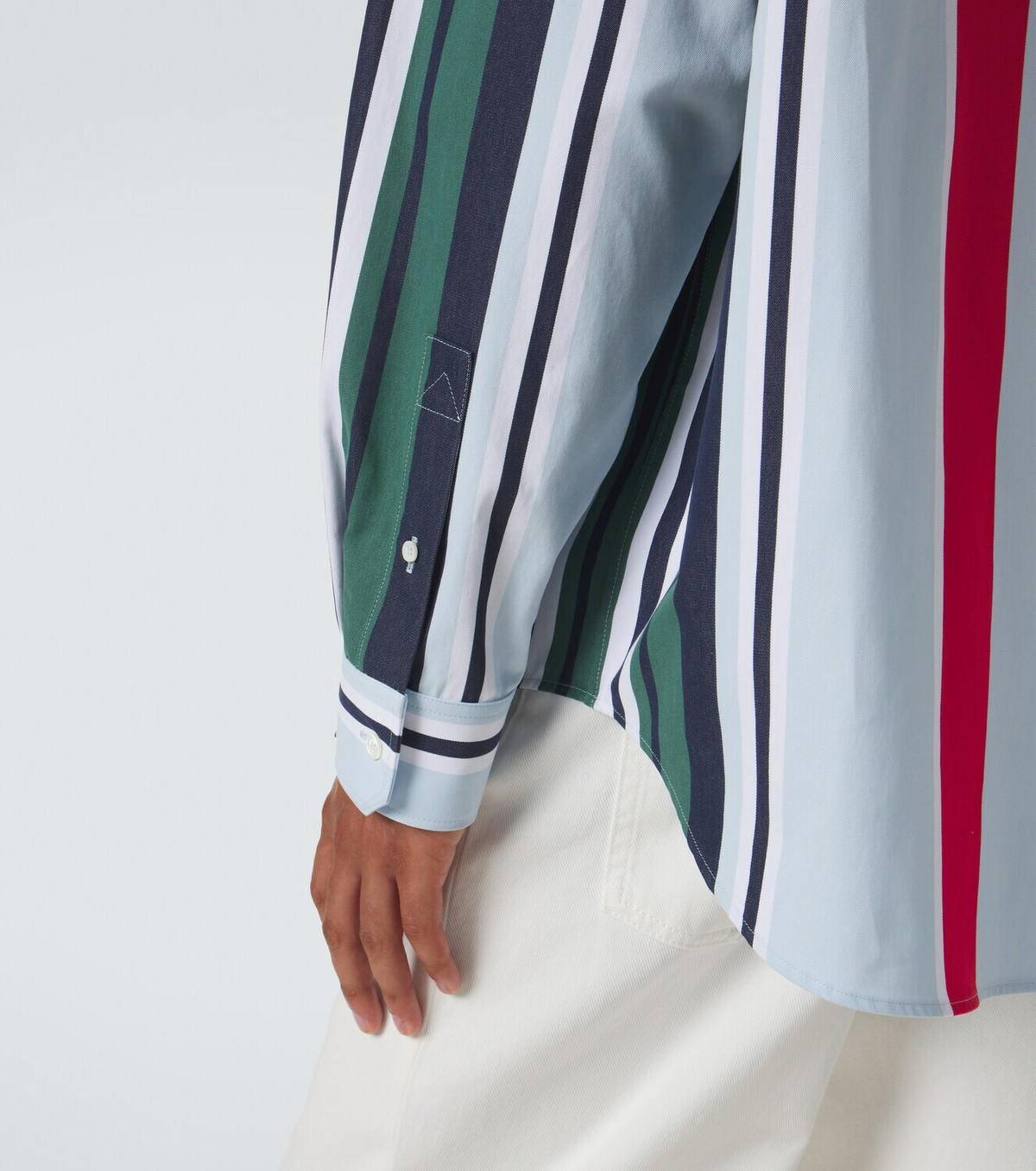 Loewe Double L striped cotton twill shirt