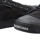 Balenciaga Men's Paris Low Canvas Sneakers in Black/Black