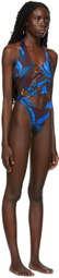 Louisa Ballou Burgundy & Blue Sex Wax One-Piece Swimsuit