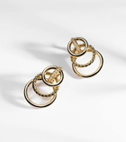 David Yurman DY Mercer® Triple 18kt gold earrings with diamonds