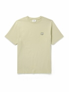 Maison Kitsuné - Logo-Appliquéd Cotton-Jersey T-Shirt - Green