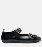 Simone Rocha Buckle Ballerina leather ballet flats