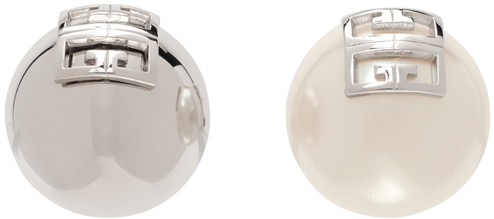 Photo: Givenchy Silver & White 4G Earrings