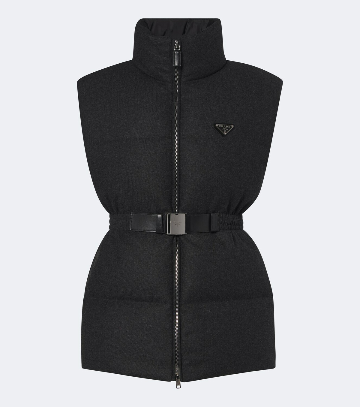 Prada Belted wool and cashmere down vest