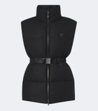 Prada Belted wool and cashmere down vest