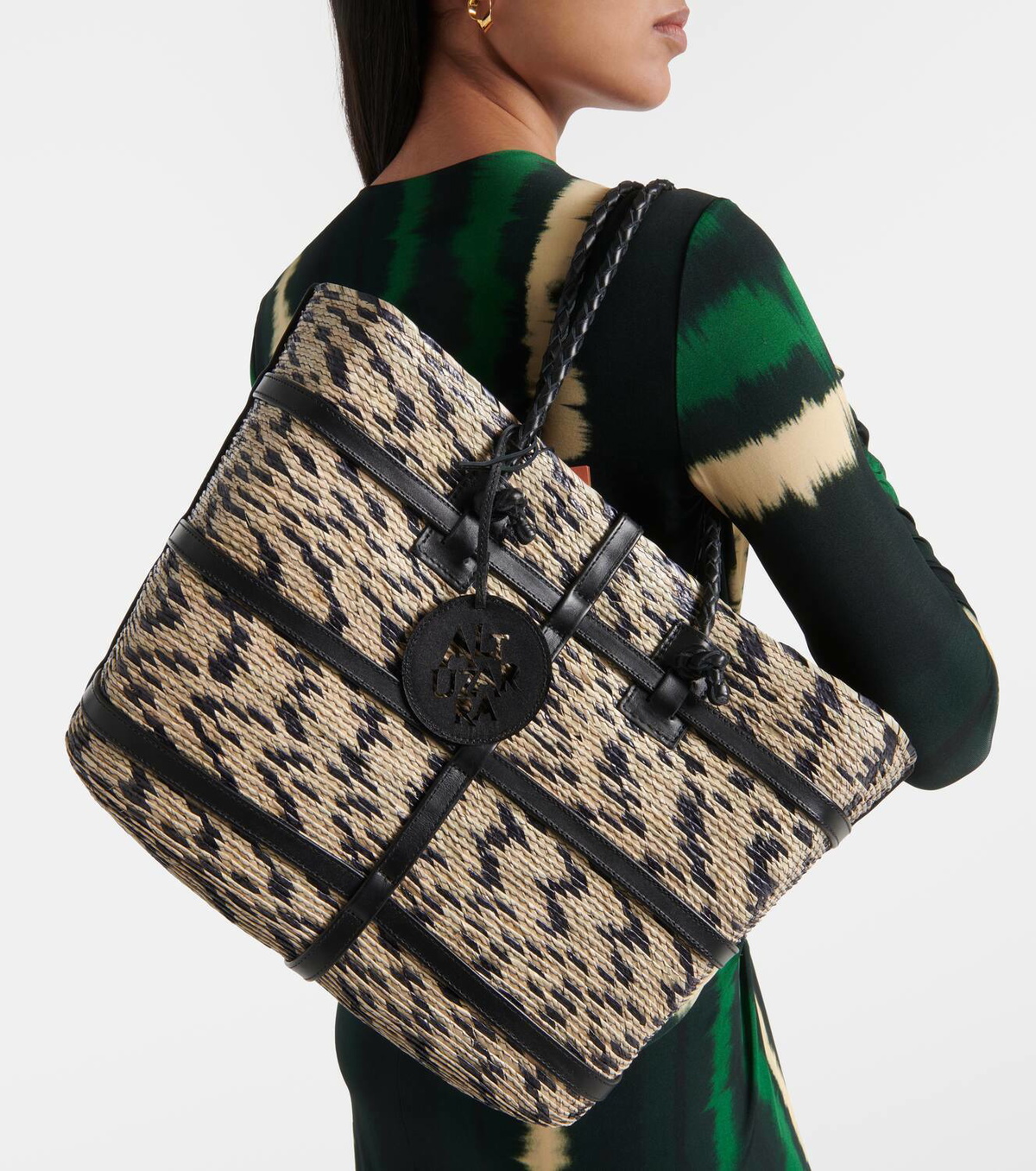Altuzarra Watermill raffia tote bag