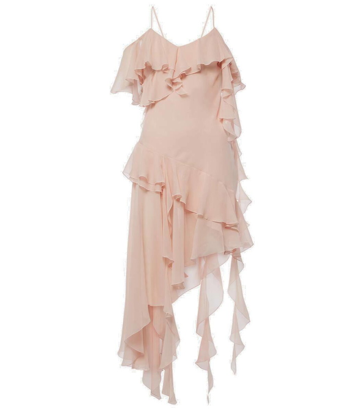 Photo: Blumarine Ruffled silk georgette minidress