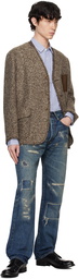 Junya Watanabe Blue Distressed Jeans