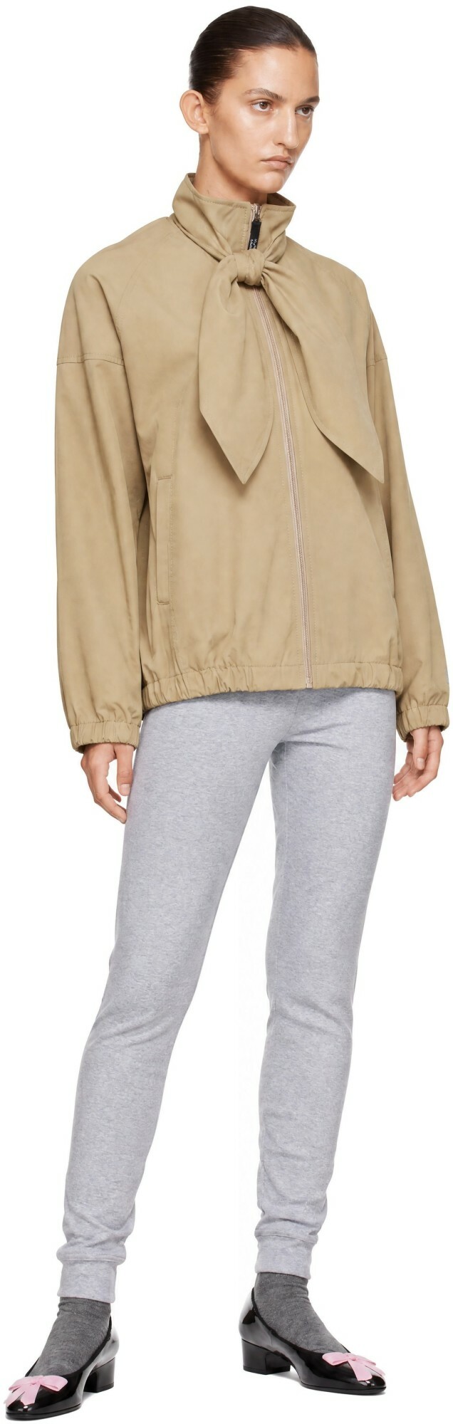 Sandy Liang Beige Torry Jacket