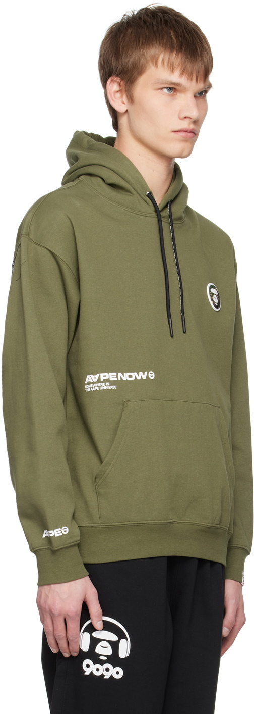 AAPE by A Bathing Ape Green 'AAPE Now' Hoodie AAPE by A Bathing Ape