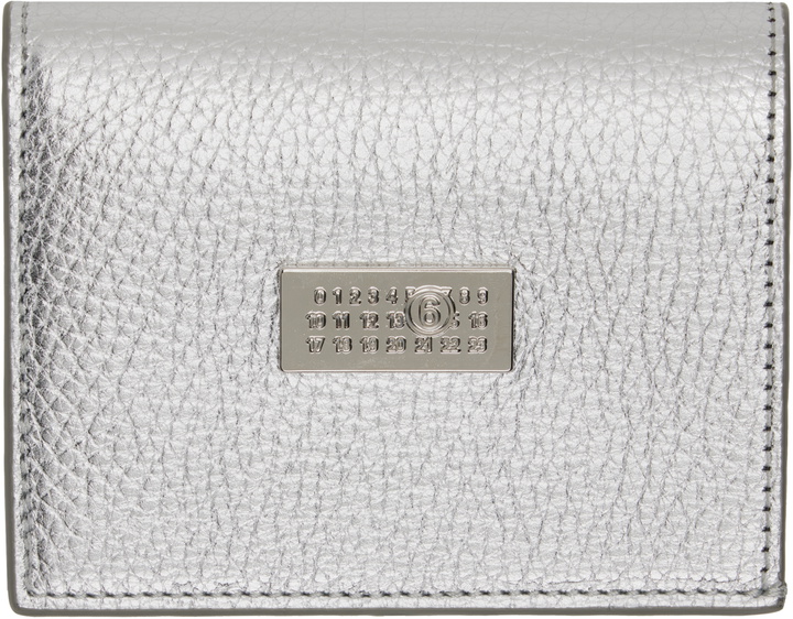 Photo: MM6 Maison Margiela Silver Numeric Bifold Wallet