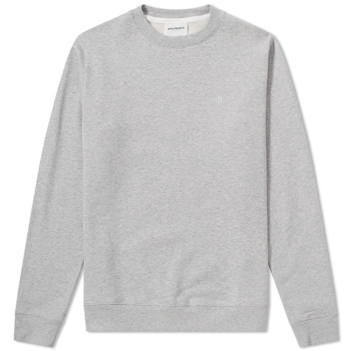 Photo: Norse Projects Vagn Classic Patch Logo Crew Sweat Grey