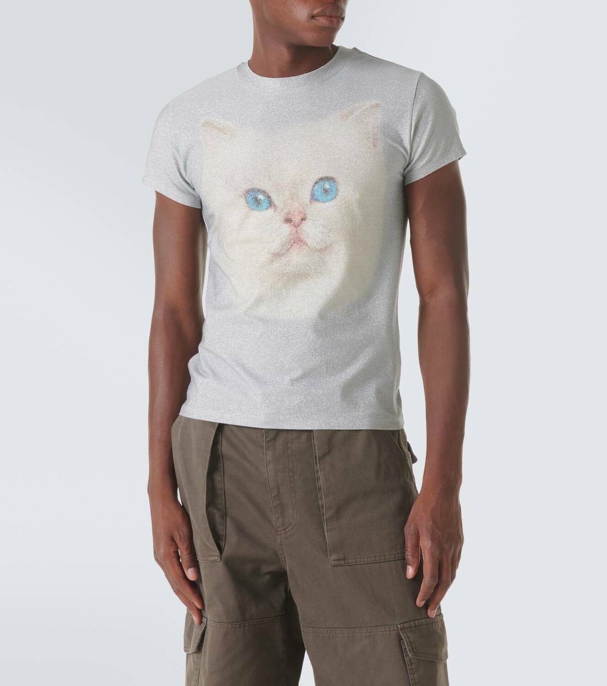 Acne Studios Printed lamé T-shirt Acne Studios