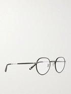 GARRETT LEIGHT CALIFORNIA OPTICAL - Robson W Round-Frame Stainless Steel and Acetate Optical Glasses