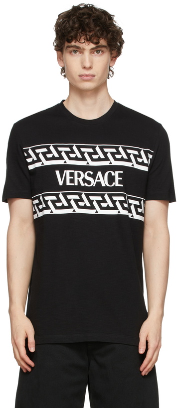 Photo: Versace Black Monogram Script Logo T-Shirt