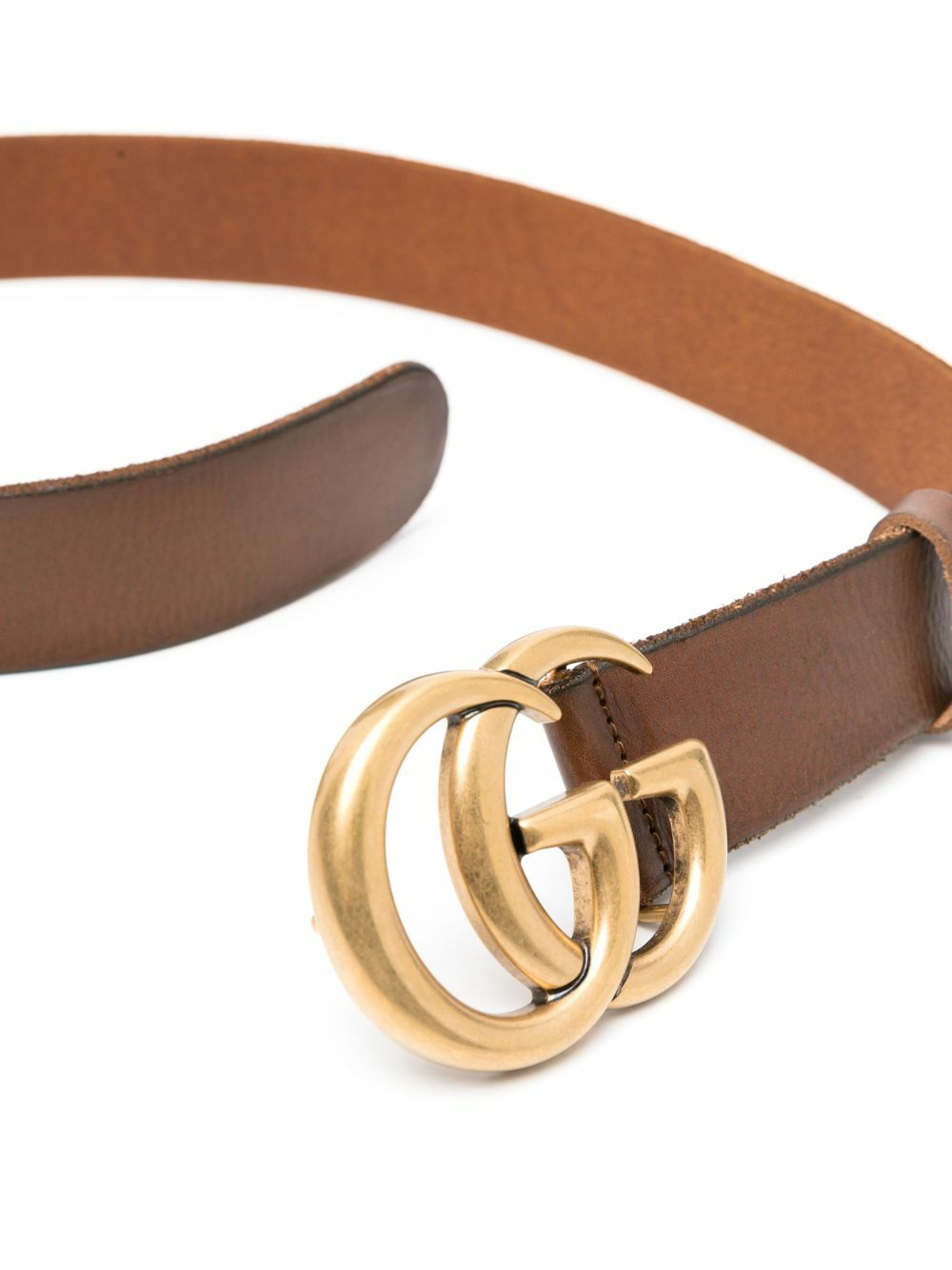 ベルト GUCCI BROWN LEATHER GG BELT GG Marmont wide belt in brown leather | GUCCI® US