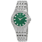 Bulova Crystal Quartz Green Dial Mens Watch 96A253
