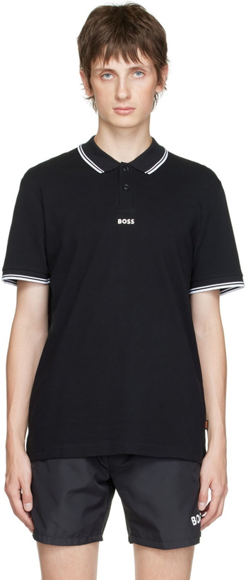 Photo: BOSS Black Stripe Detail Polo