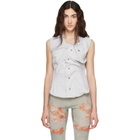 Vivienne Westwood Gray Short Sleeve Drunken Shirt