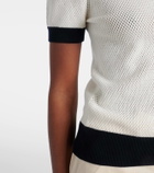 Tory Burch Open-knit polo shirt