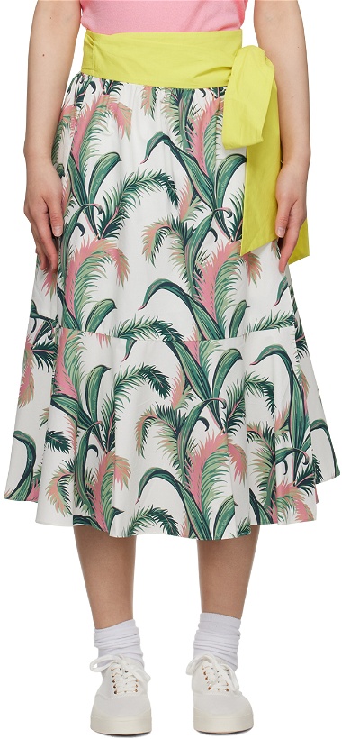 Photo: Maison Kitsuné Multicolor Hotel Olympia Edition Palm Frond Midi Skirt