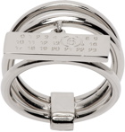 MM6 Maison Margiela Silver 3 Tubing Ring