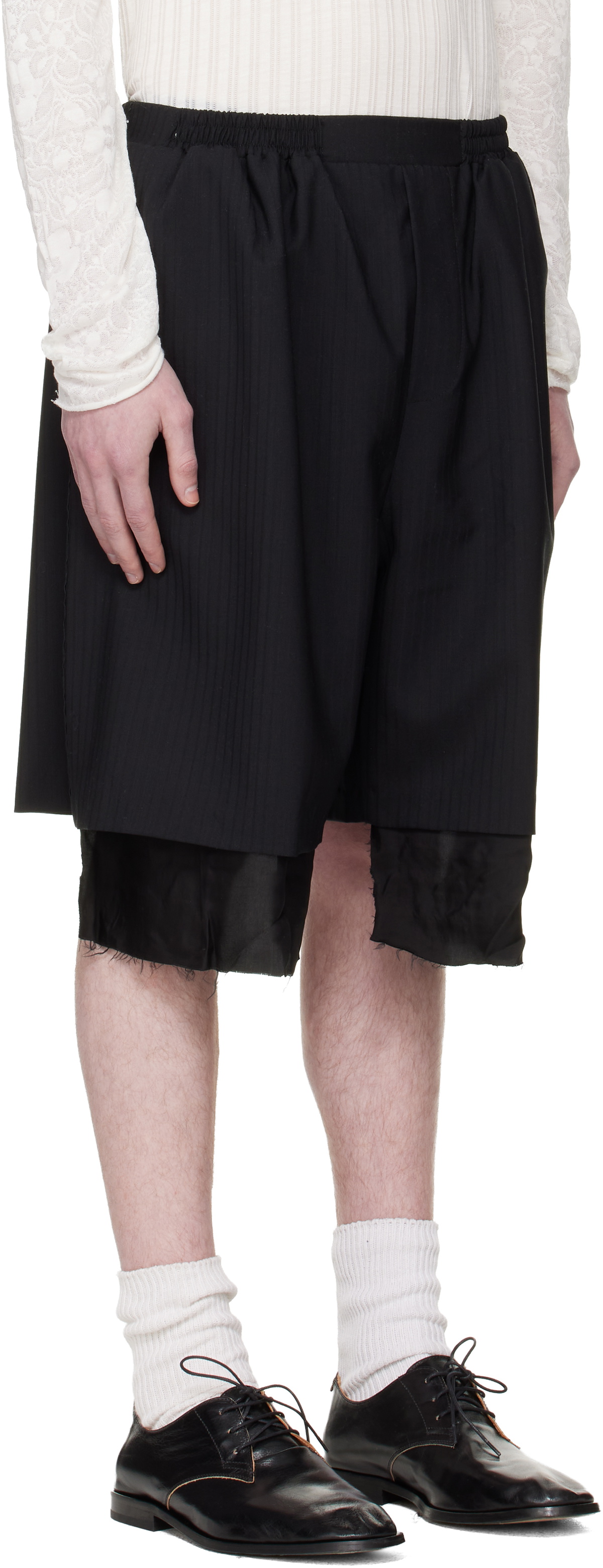 Edward Cuming Black Exploded Lining Shorts