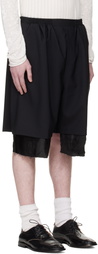 Edward Cuming Black Exploded Lining Shorts
