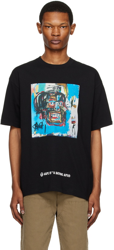 Photo: AAPE by A Bathing Ape Black Printed T-Shirt