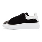 Alexander McQueen SSENSE Exclusive Black Suede Studded Oversized Sneakers