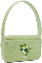 Staud Green Tommy Beaded Bag