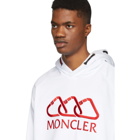 Moncler White All-Over Logo Hoodie