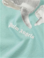 Palm Angels - Printed Cotton-Jersey T-Shirt - Blue