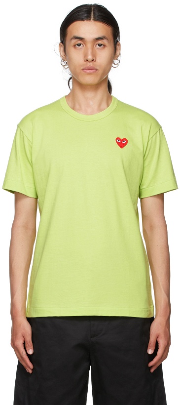 Photo: COMME des GARÇONS PLAY Green Heart Patch T-Shirt