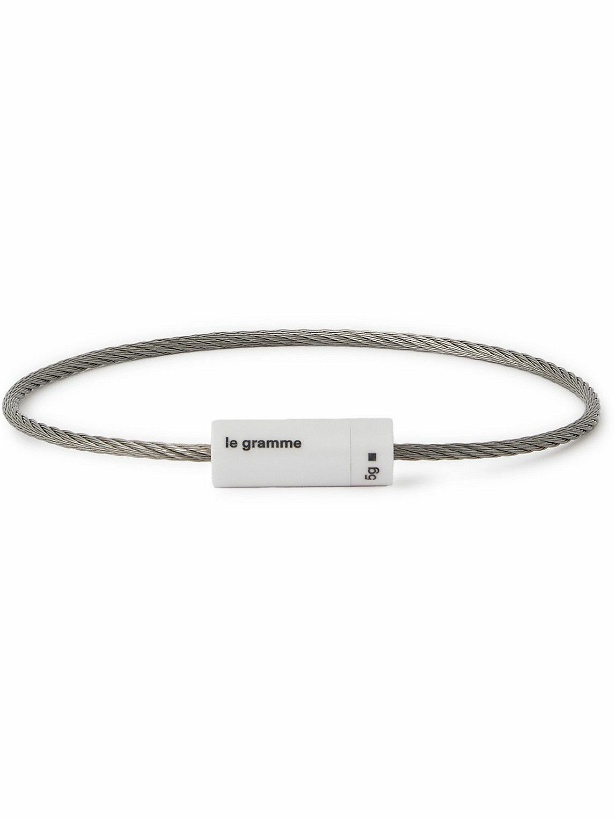 Photo: Le Gramme - 5g Brushed Ruthenium-Plated and Ceramic Bracelet - Silver