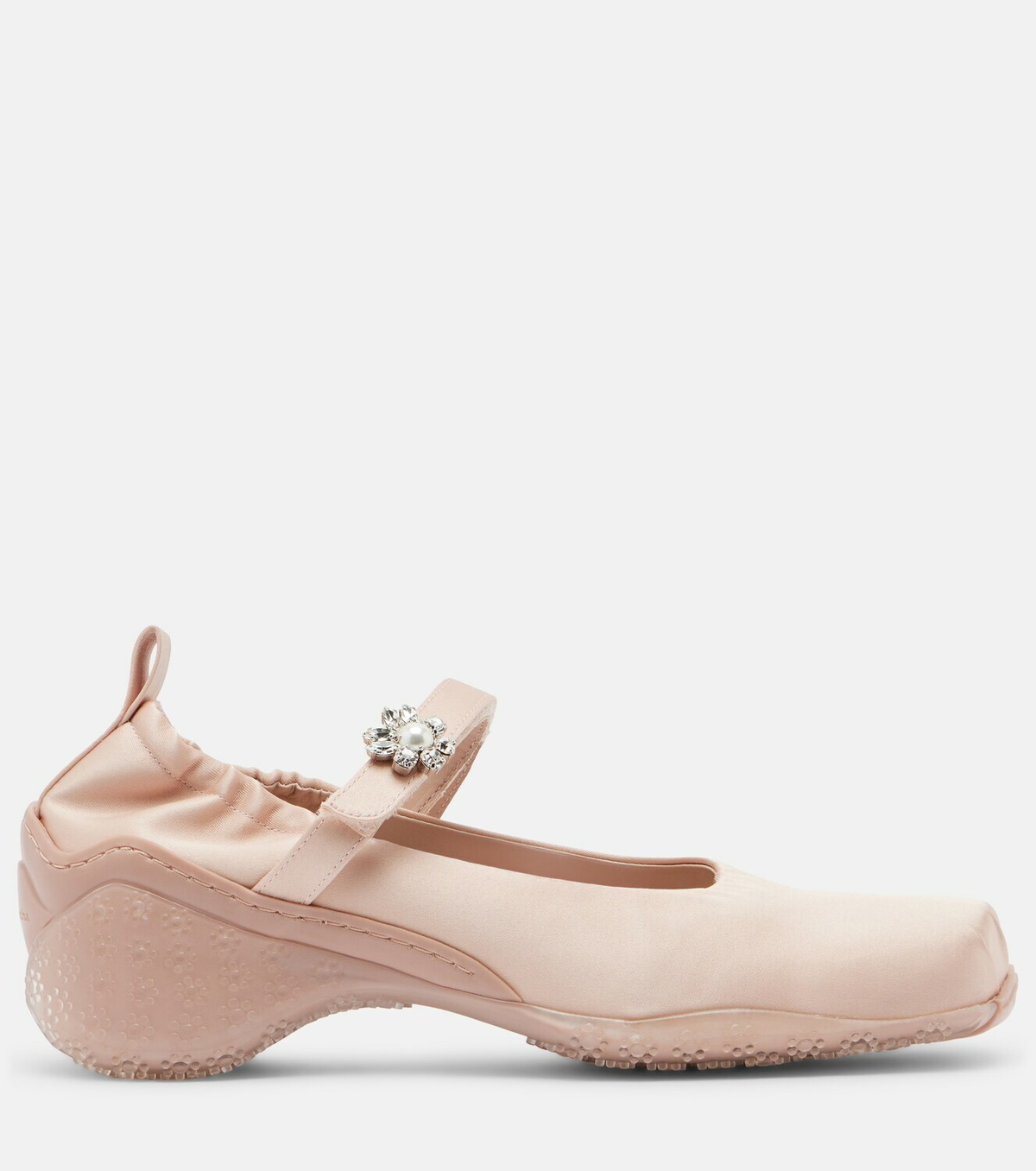 Simone Rocha Ballet Runner crystal-embellished satin pumps