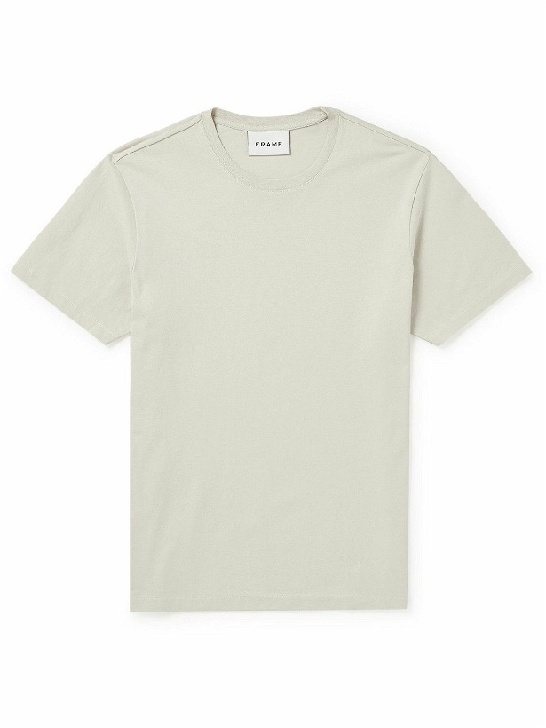 Photo: FRAME - Cotton-Jersey T-Shirt - Neutrals