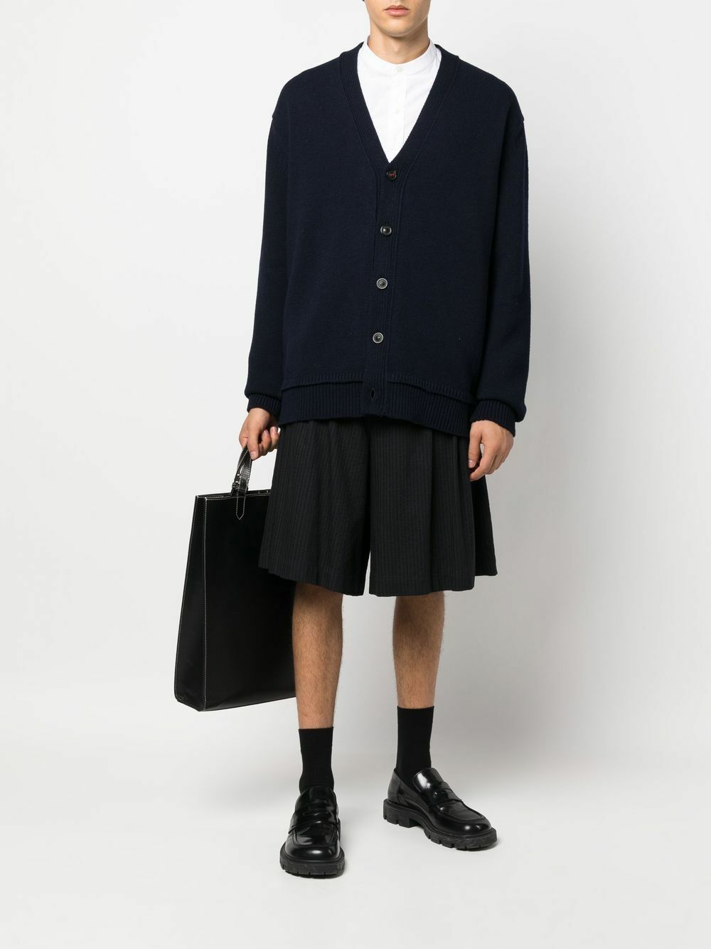 Maison Margiela Gray Wool Cardigan