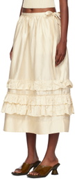 Cawley Off-White Betsy Midi Skirt