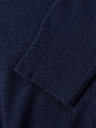 Kingsman - William Lockie Slim-Fit Merino Wool and Cashmere-Blend Zip-Up Cardigan - Blue