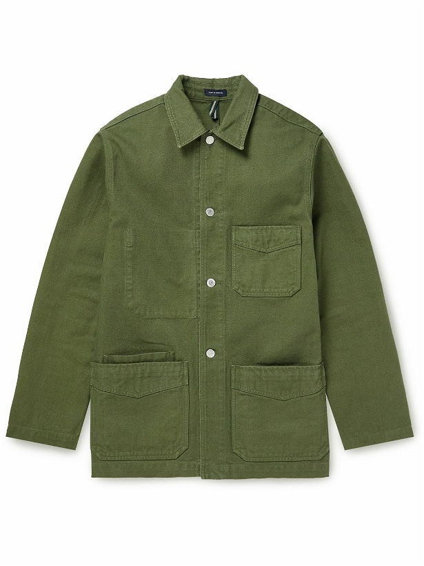 Photo: Drake's - Cotton-Canvas Chore Jacket - Green