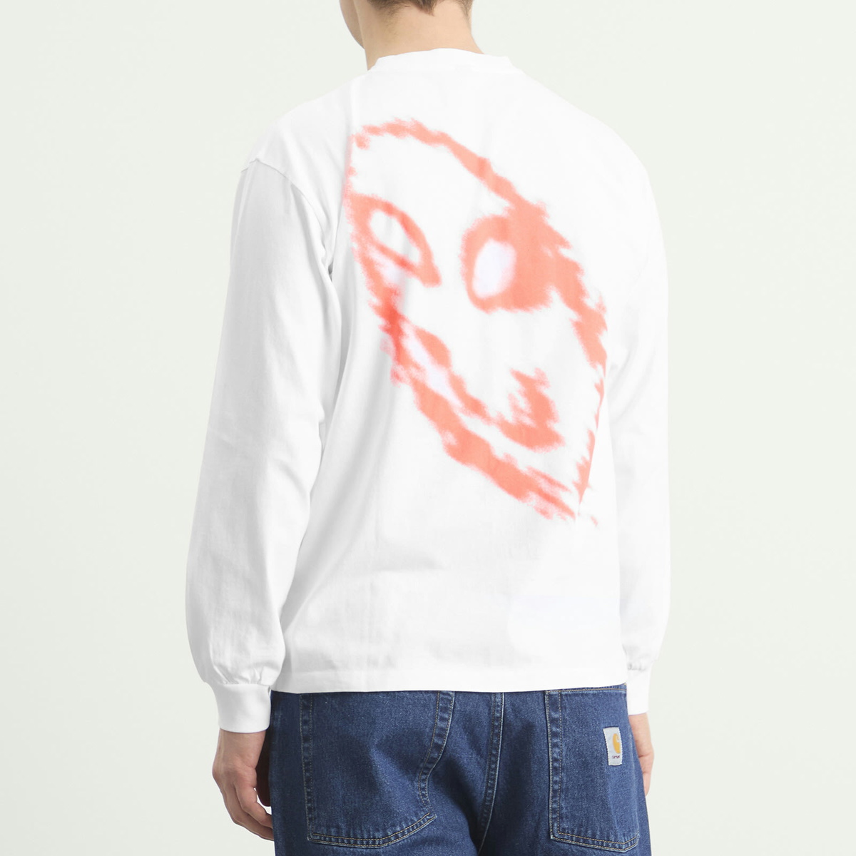 No Problemo Men's Smile Away Long Sleeve T-Shirt in White