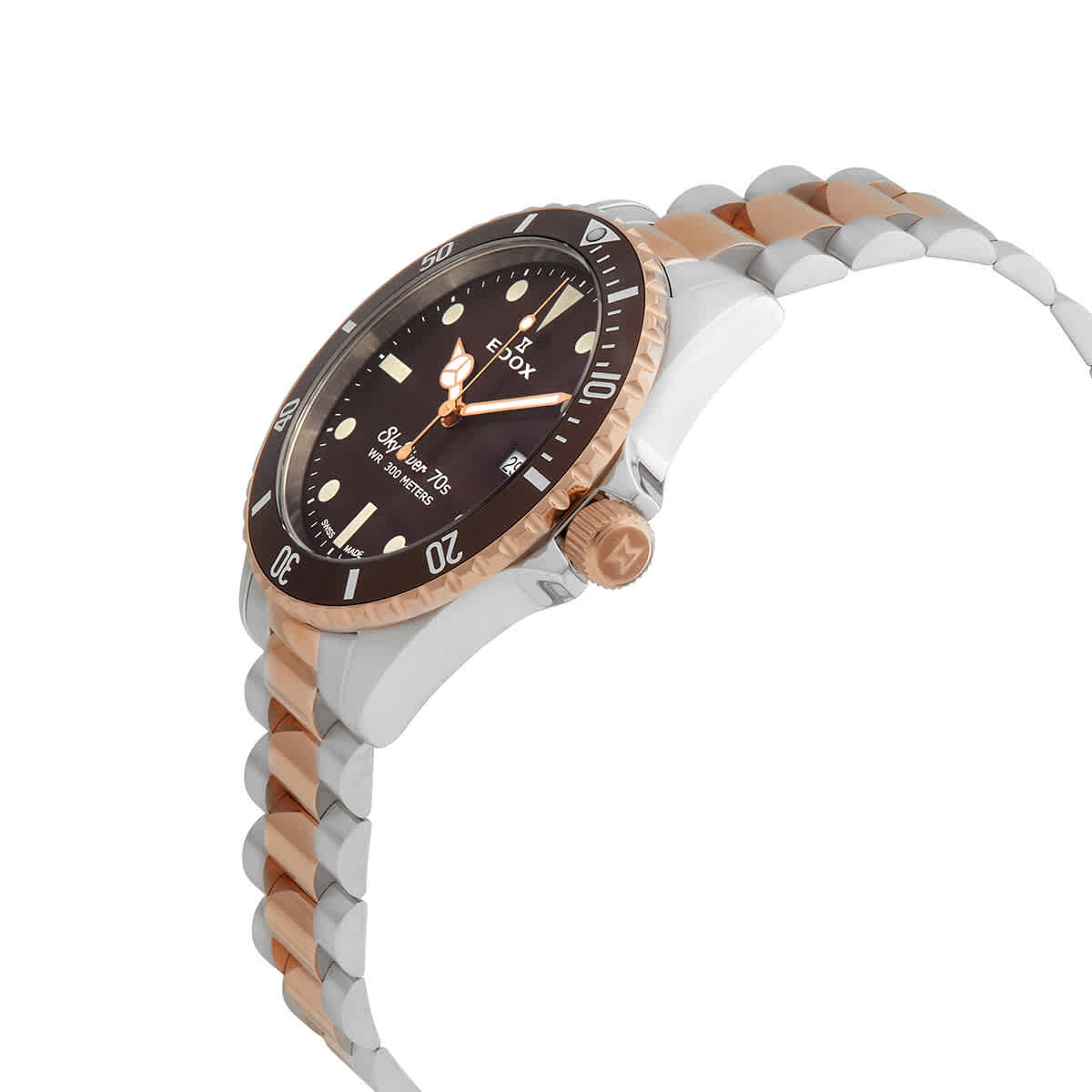 Edox SkyDiver Quartz Brown Dial Mens Watch 53017 357RBRM BRI
