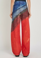 Gabriela Hearst Amoret Printed Barrel-leg Denim Jeans Red