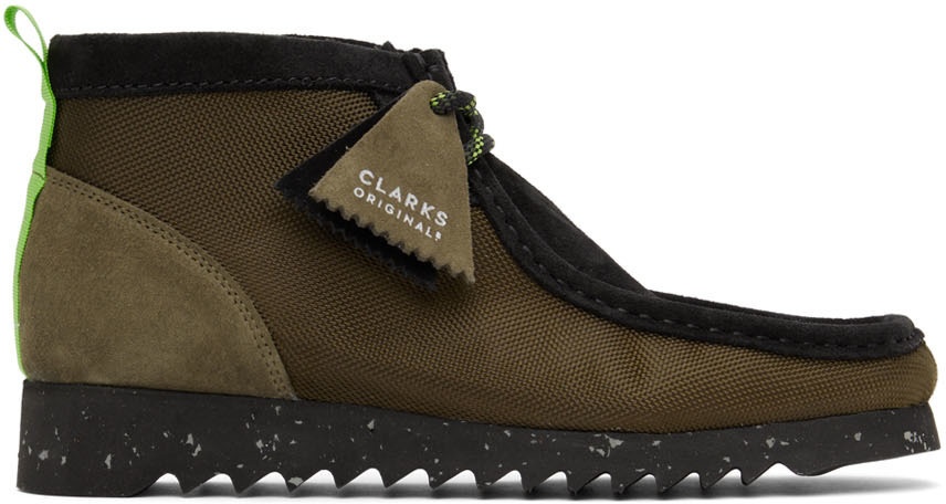 Clarks Originals Green & Black WallabeeBt 2.0 Boots Clarks Originals