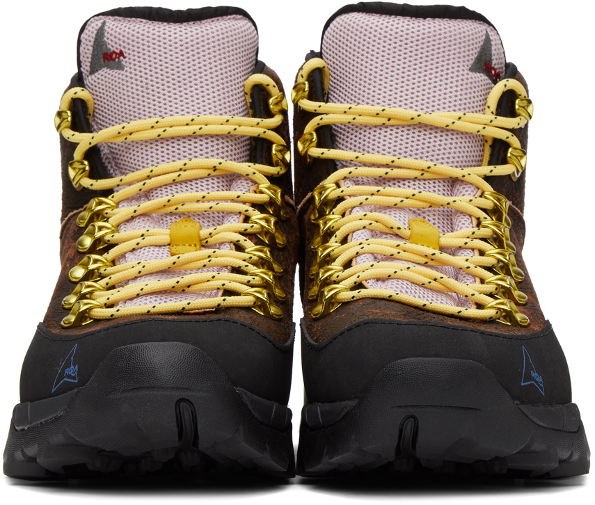 ROA Brown & Pink Andreas Boots ROA