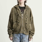 Thug Club Men's Distressed Knitted Hoodie in Beige