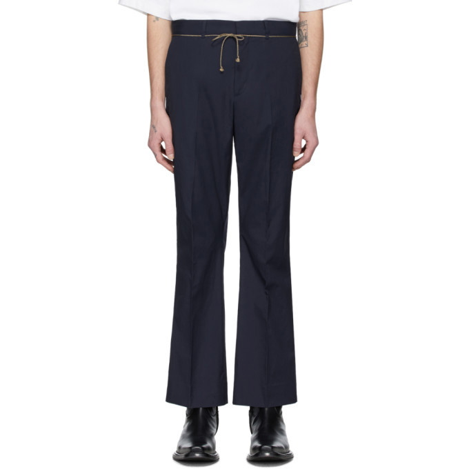Photo: Acne Studios Blue Drawcord Bootcut Trousers